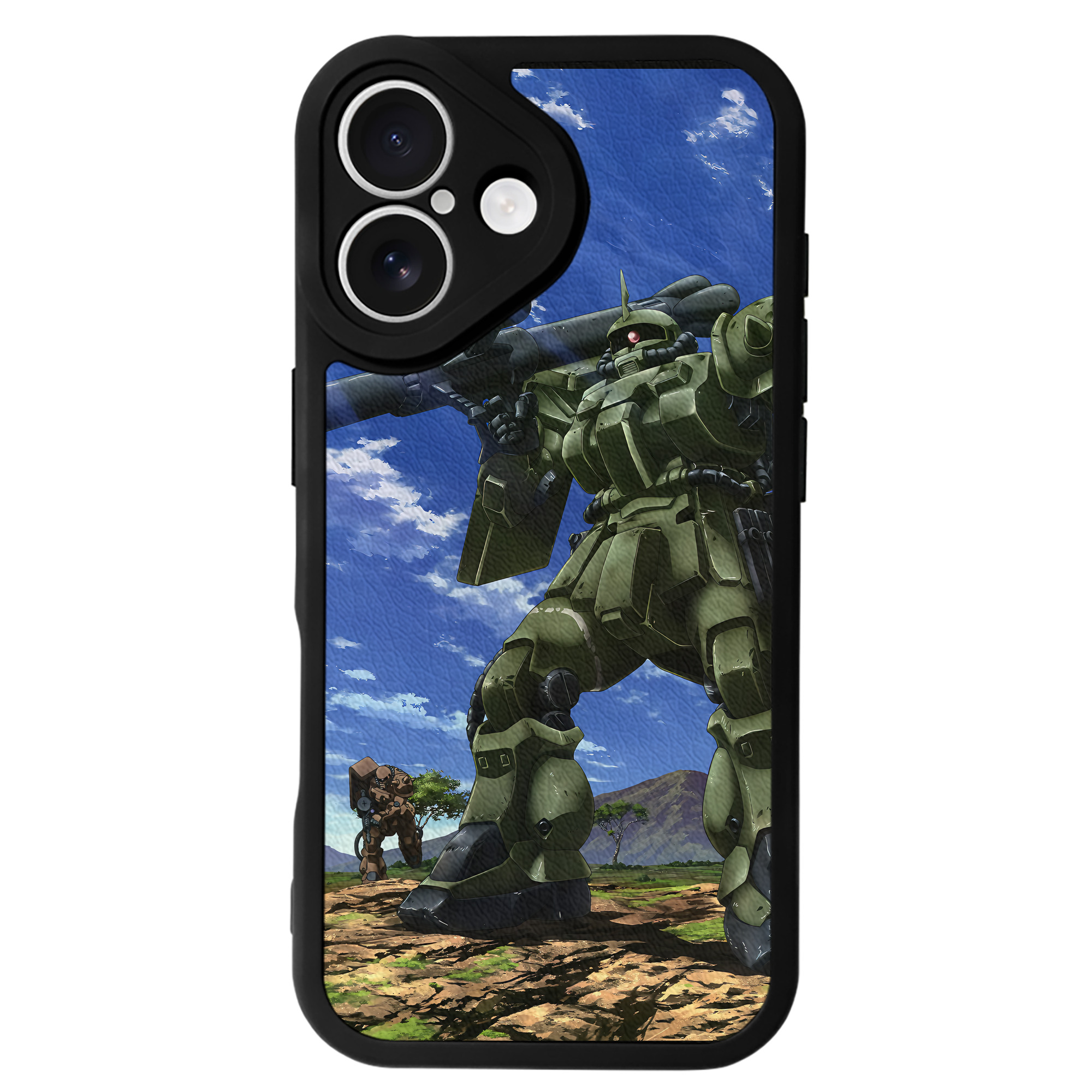 （画像用） 機動戦士ガンダム Mobile Suit Gundam 【iPhone 16シリーズ対応】シリコンスマホケース（レザー調） 材質：シリコン